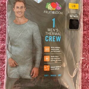 Fruit of the Loom Men's Thermal Crew - Soft Gray